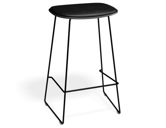 Elva Stool - Black Seat - Black Pad - Black Frame