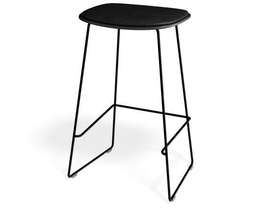 Elva Stool - Black Seat - Black Pad - Black Frame