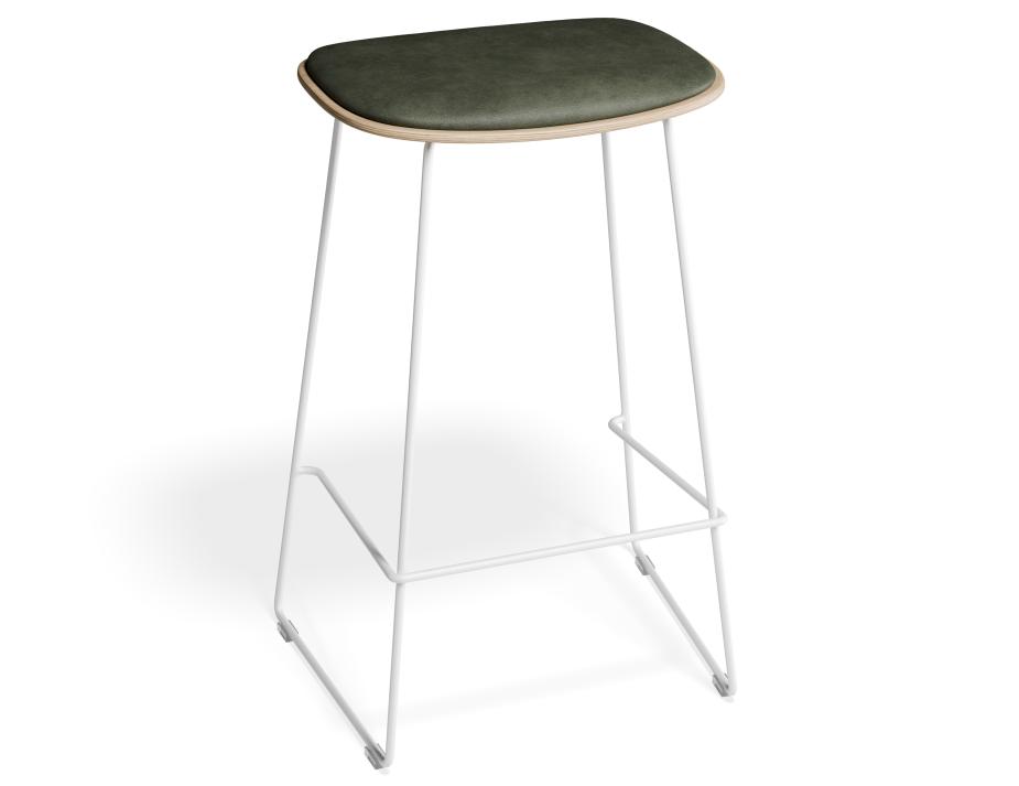 P 2 Elvav2 Kitchenstool Padded Ash White Greenpu