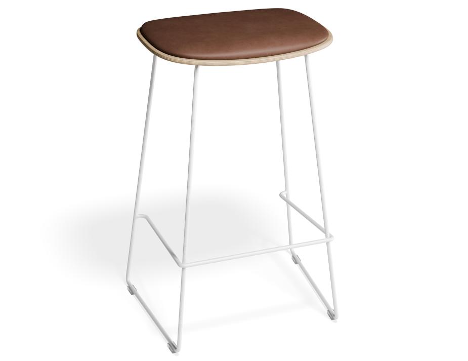 P 2 Elvav2 Kitchenstool Padded Ash White Tanp44u