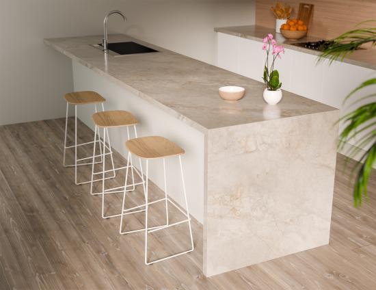 Elva Stool - Natural Seat - White Frame