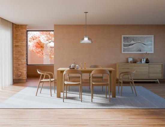 Pier Dining Table - Solid Oak - 160 x 90cm