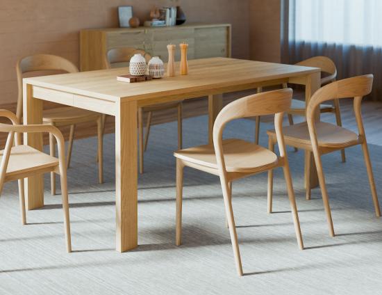 Pier Dining Table - Solid Oak - 160 x 90cm