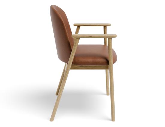 Lina Armchair - Natural - Retro Brandy PU