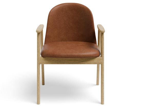 Lina Armchair - Natural - Retro Brandy PU