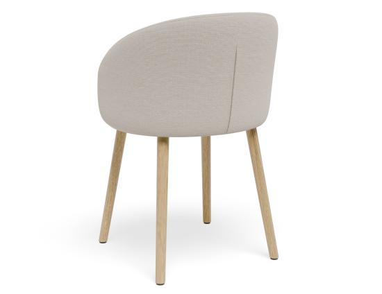 Henley Dining Chair - Timber Legs - Fawn Beige Fabric