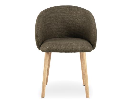Henley Dining Chair - Timber Legs - Forest Green Fabric 