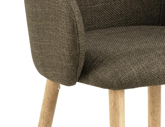 Henley Dining Chair - Timber Legs - Forest Green Fabric 