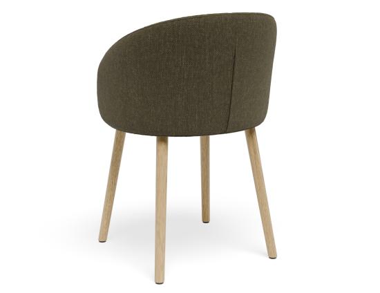 Henley Dining Chair - Timber Legs - Forest Green Fabric 