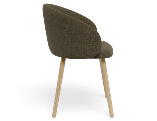 Henley Dining Chair - Timber Legs - Forest Green Fabric 