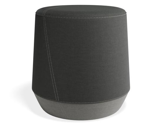 Button Small Ottoman - Light Grey - Dark Grey