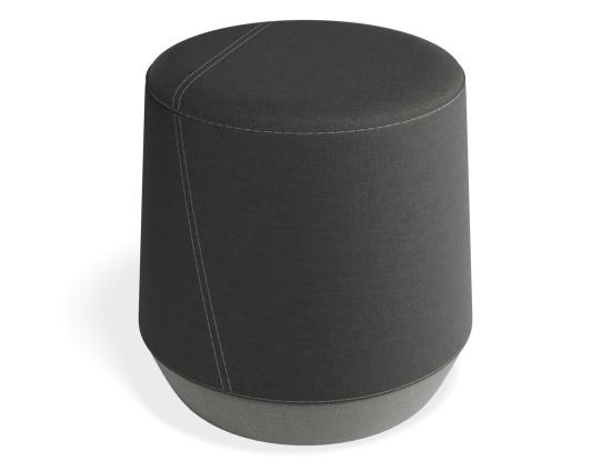 Button Small Ottoman - Light Grey - Dark Grey