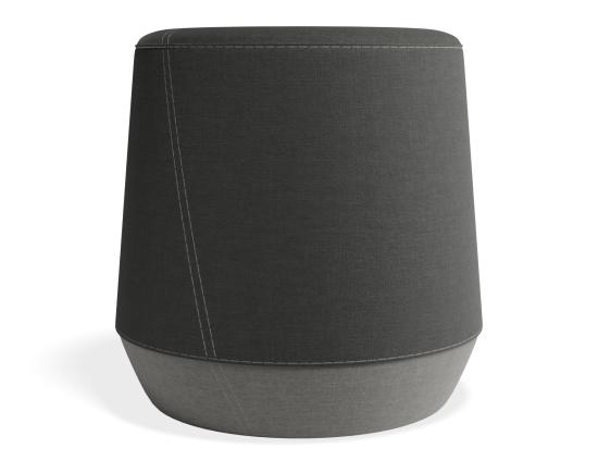 Button Small Ottoman - Light Grey - Dark Grey