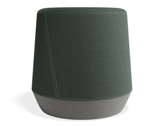 Button Small Ottoman - Light Grey - Green