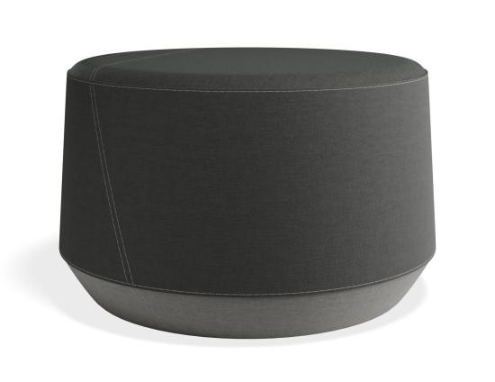 Button Medium Ottoman - Light Grey - Dark Grey