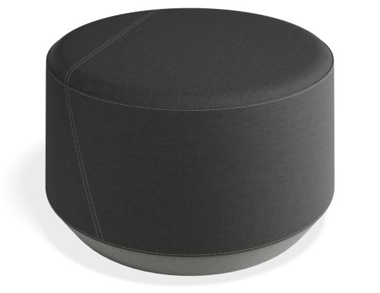 Button Medium Ottoman - Light Grey - Dark Grey