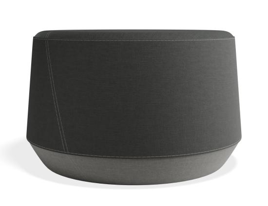 Button Medium Ottoman - Light Grey - Dark Grey