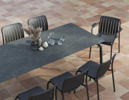 L 2 Roku Diningtable Basalt 220 Chairs Pad Charcoal Charcoal Residential