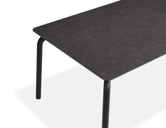 Roku Dining Table 220cm - Outdoor - Charcoal - Basalt Ceramic