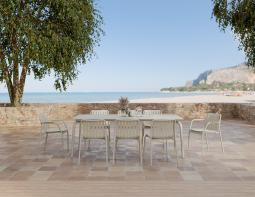 L 1 Roku Diningtable Dune 220 Chairs Pad Latte Husk Residential