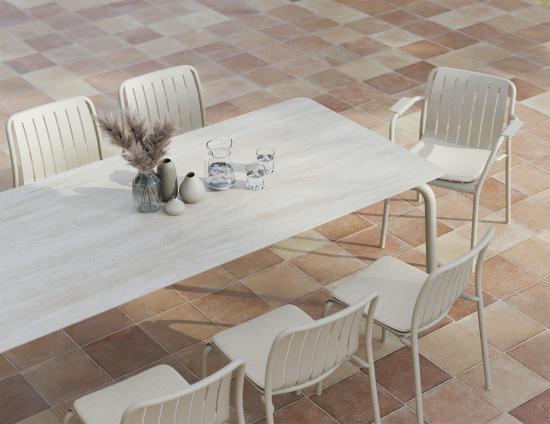 Roku Dining Table 220cm - Outdoor - Latte - Dune Ceramic