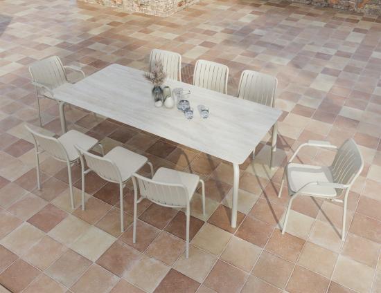 Roku Dining Table 220cm - Outdoor - Latte - Dune Ceramic