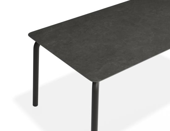 Roku Dining Table 160cm - Outdoor - Charcoal - Basalt Ceramic