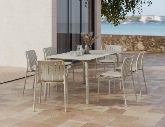 Roku Dining Table 160cm - Outdoor - Latte - Dune Ceramic