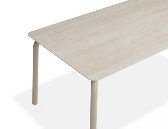 Roku Dining Table 160cm - Outdoor - Latte - Dune Ceramic
