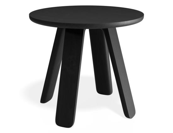 Mateo Side Table - Round - Black Ash - 50cm