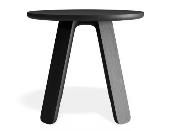 Mateo Side Table - Round - Black Ash - 50cm