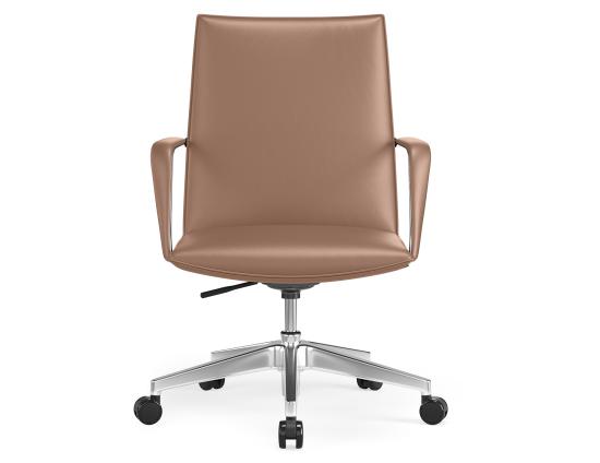 Strata Executive Office Chair - Chrome - Brown