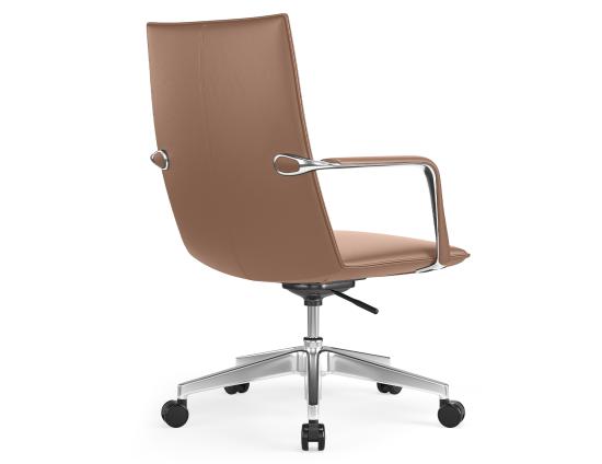 Strata Executive Office Chair - Chrome - Brown