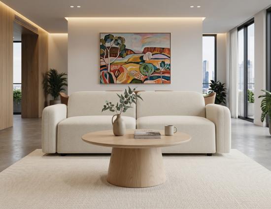 Circa Coffee Table - Round - Natural Ash - 85cm
