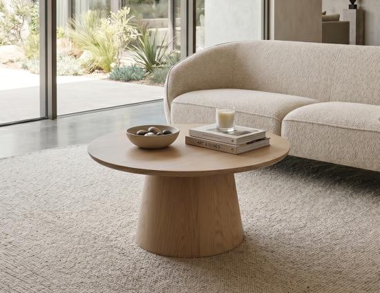 Circa Coffee Table - Round - Natural Ash - 85cm