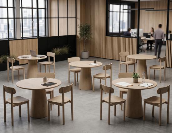 Circa Cafe Table - Round - Natural Ash - 85cm