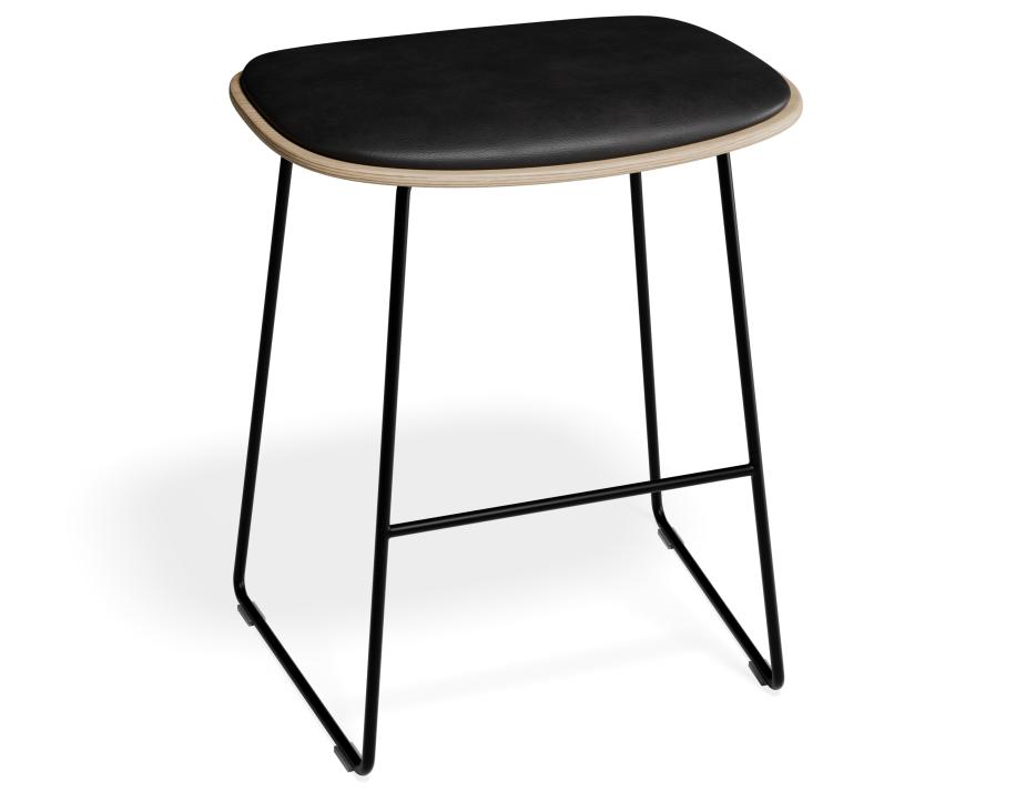 P 2 Elva Lowstool Padded Ash Black Blackpu