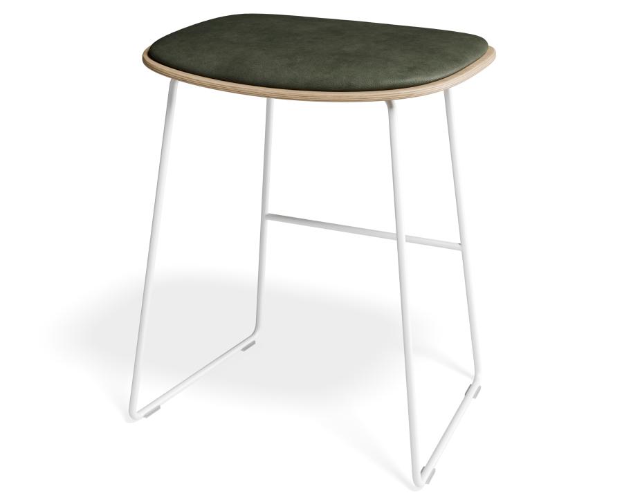 P 3 Elva Lowstool Padded Ash White Greenpu