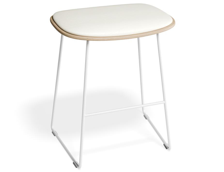 P 2 Elva Lowstool Padded Ash White Whitepu