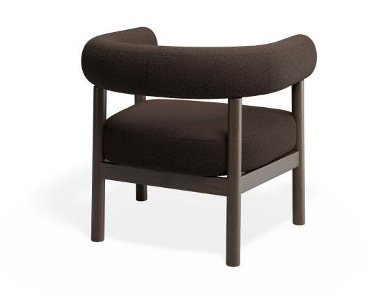 Marlowe Occasional Chair - Smoked Oak Legs - Cacao Fabric
