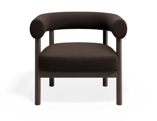 Marlowe Occasional Chair - Smoked Oak Legs - Cacao Fabric
