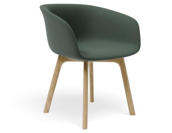 Lonsdale Armchair - Natural - Green Fabric