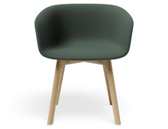 Lonsdale Armchair - Natural - Green Fabric