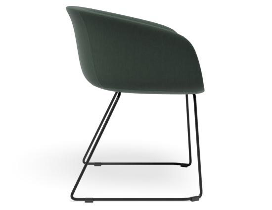 Lonsdale Armchair - Sled - Green Fabric
