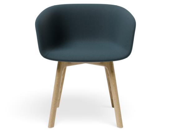 Lonsdale Armchair - Natural - Blue Fabric