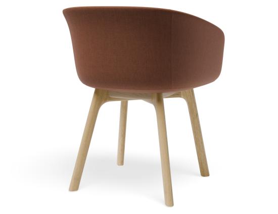 Lonsdale Armchair - Natural - Terracotta Brown Fabric