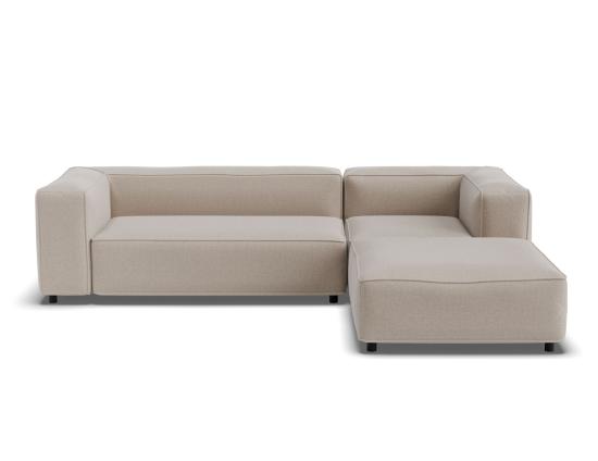 Nolia Modular Sofa - 3 Seater with Ottoman - Beige