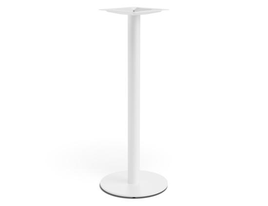 Metz Round High Bar Table Base - White