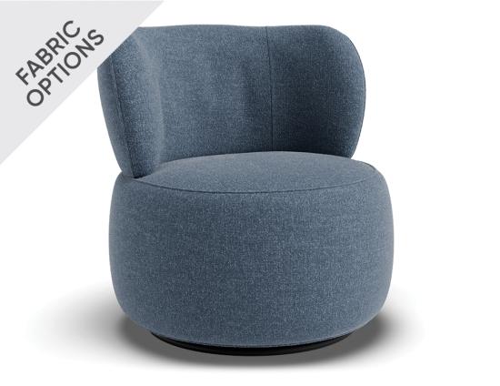 Karri Swivel Lounge Chair Small - Custom Upholstered