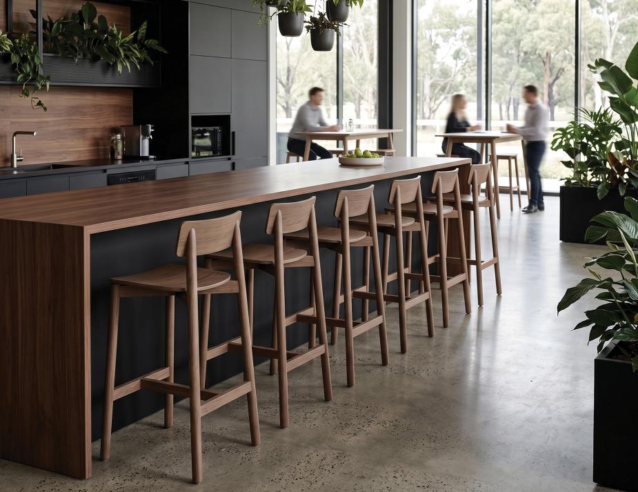 Walnut Bar Stool Workplace